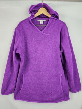 Tri-Mountain Women's Hoodie Size XL Purple Fleece Hooded Sweatshirt Top